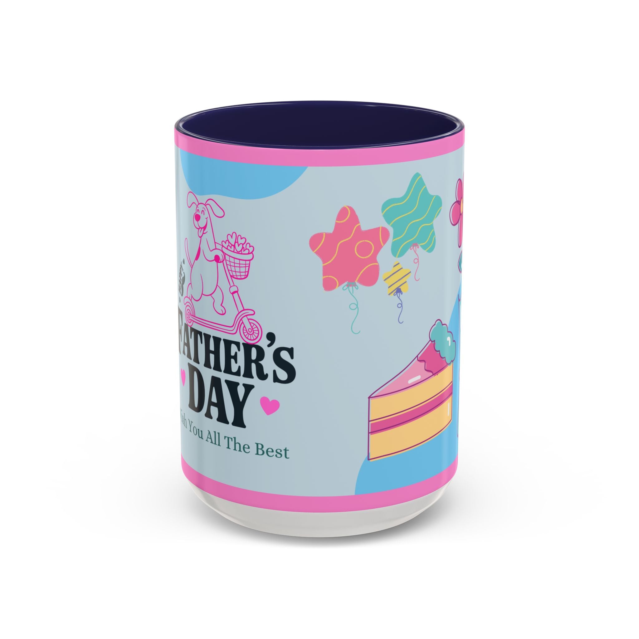 Father's Day Coffee Mug – Cute Dog on Scooter Design (11/15oz)