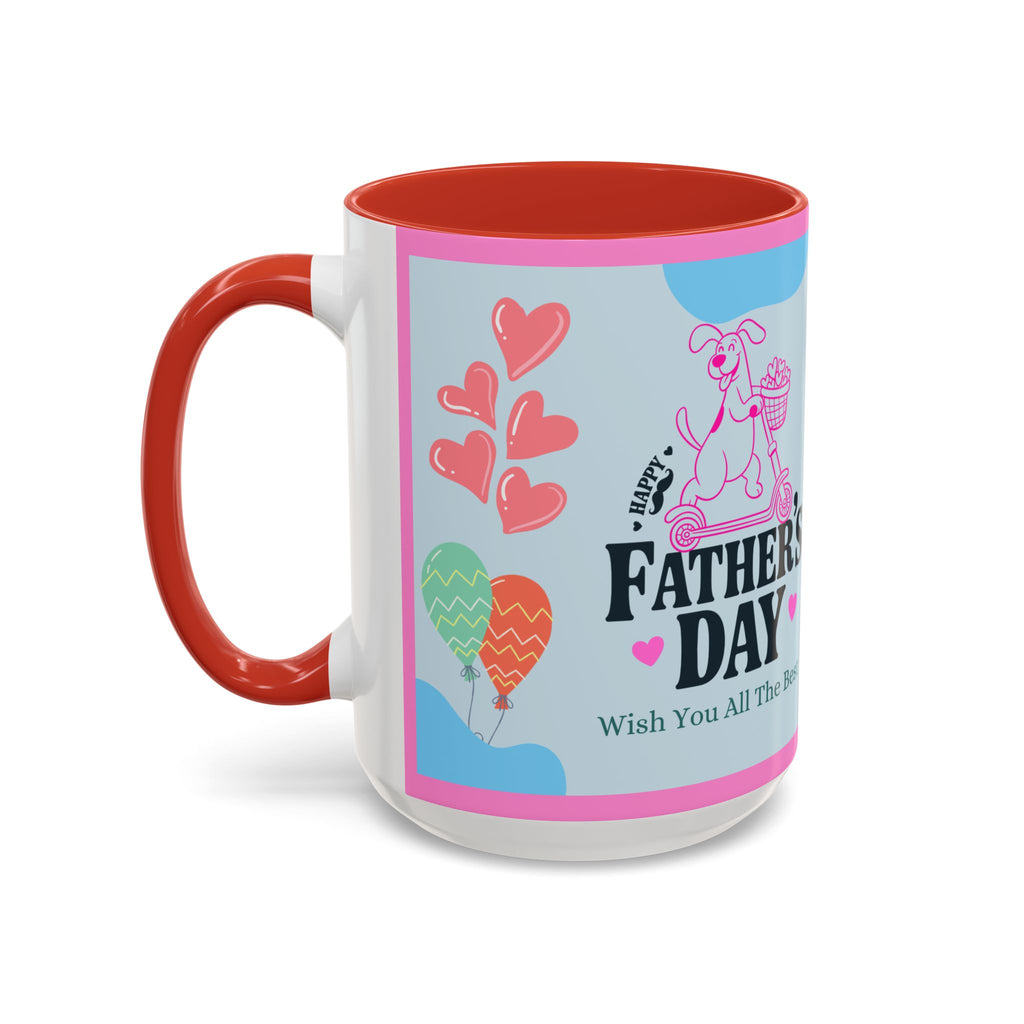 Father's Day Coffee Mug – Cute Dog on Scooter Design (11/15oz)