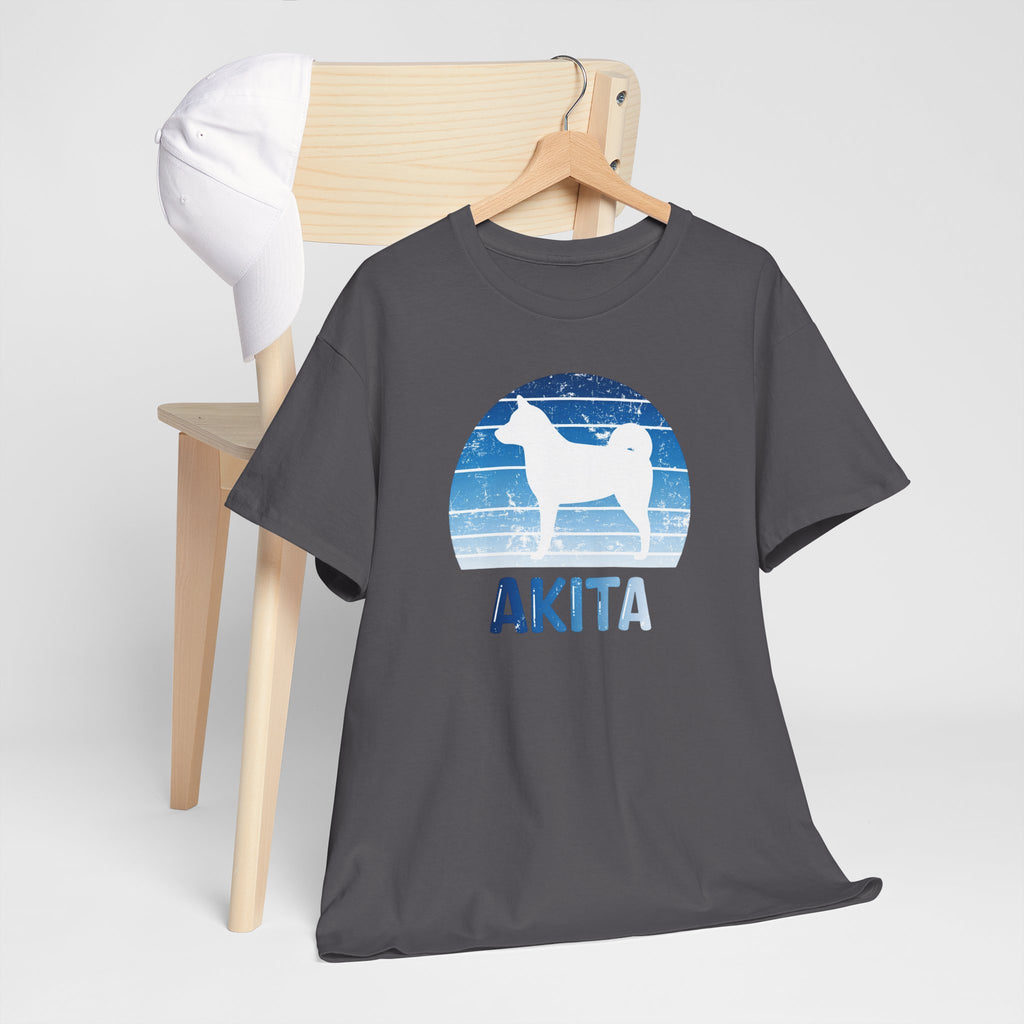 Akita Retro Sunset T-Shirt – Unisex Dog Lover Graphic Tee