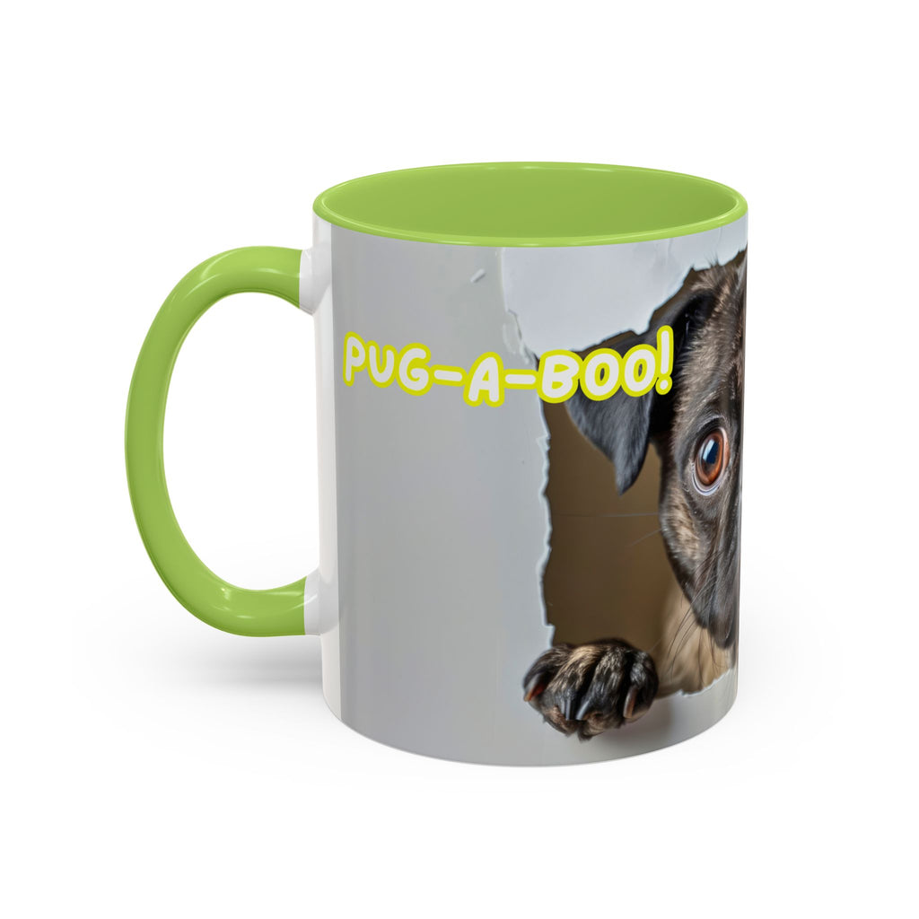 Pug “I See You!” Accent Coffee Mug — Cute Dog Lover Gift (11/15 oz)