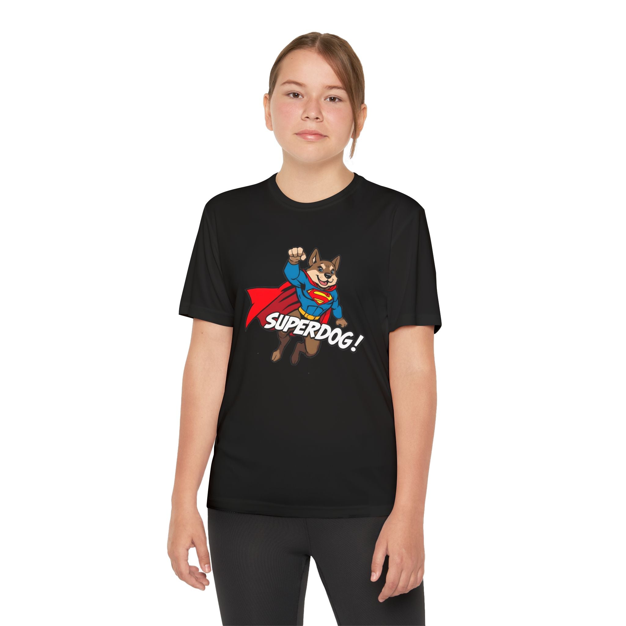 Kids Superdog T-Shirt — Youth Superhero Dog Tee ("SUPERDOG!")