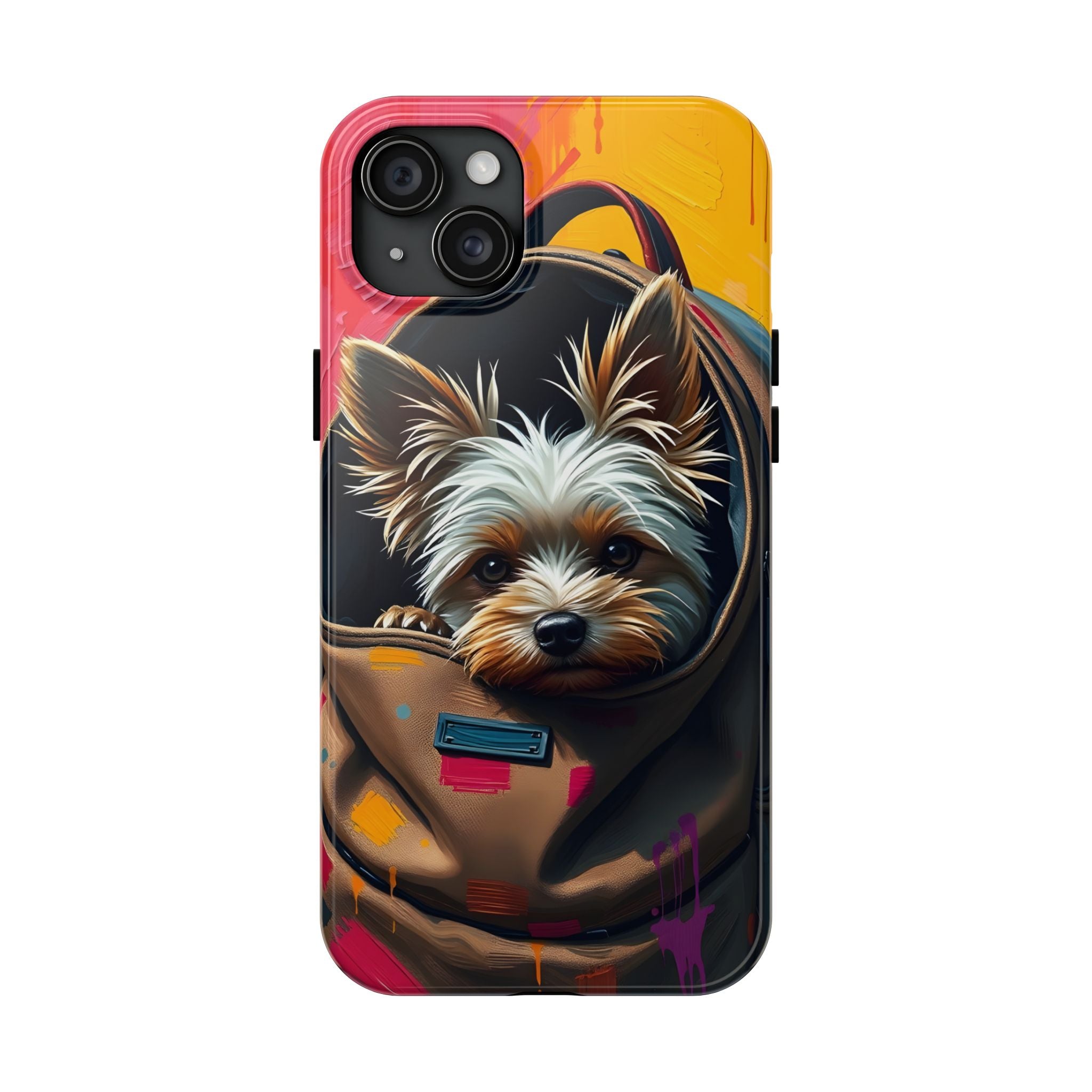 Yorkie Pocket Phone Case – Colorful Cute Yorkshire Terrier Protective Cover