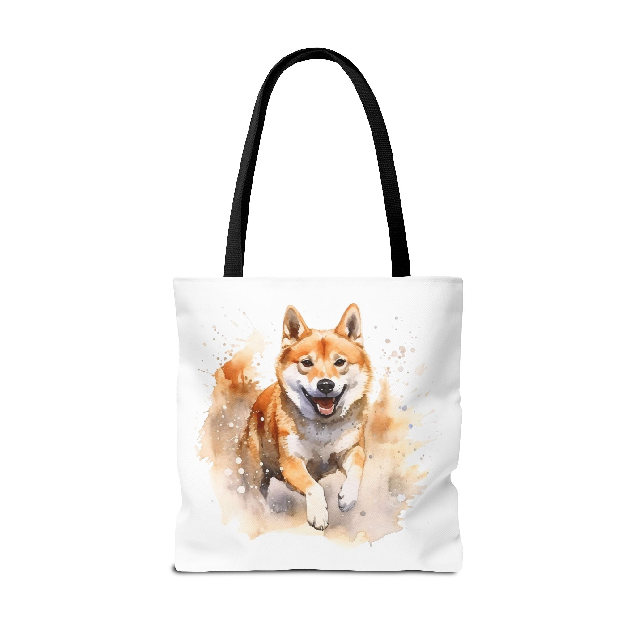 Shiba Inu Watercolor Tote Bag – Cute Running Dog All-Over Print
