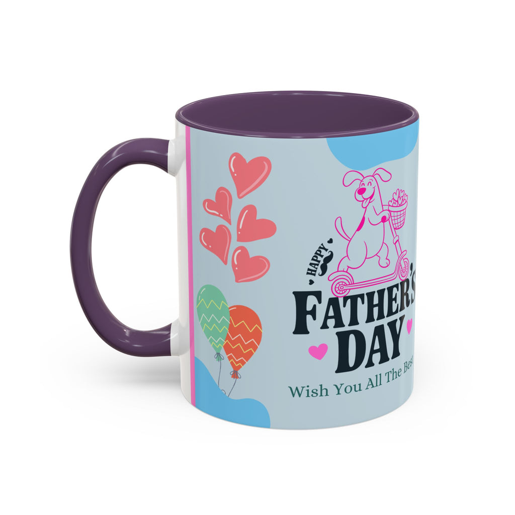 Father's Day Coffee Mug – Cute Dog on Scooter Design (11/15oz)