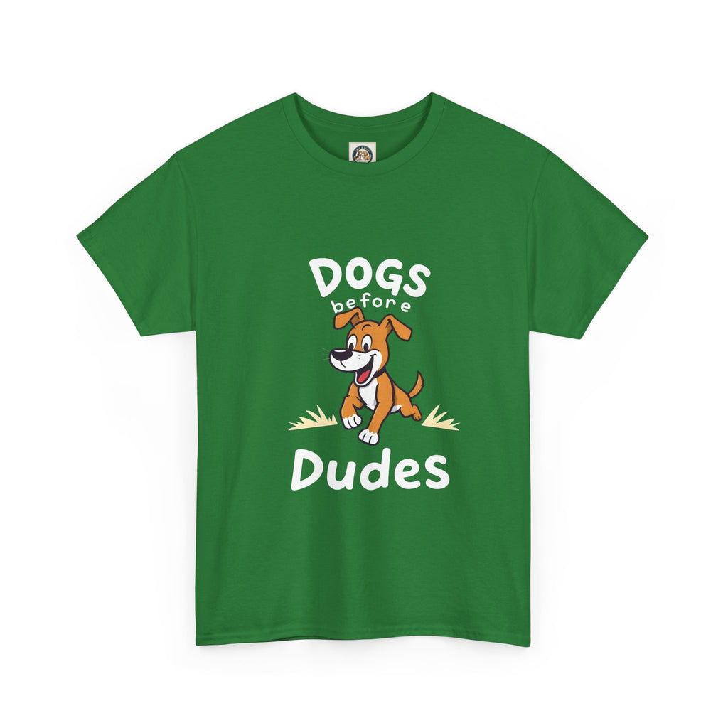 Dogs Before Dudes T-Shirt — Cute Puppy Graphic Tee (Dog Lover Gift)