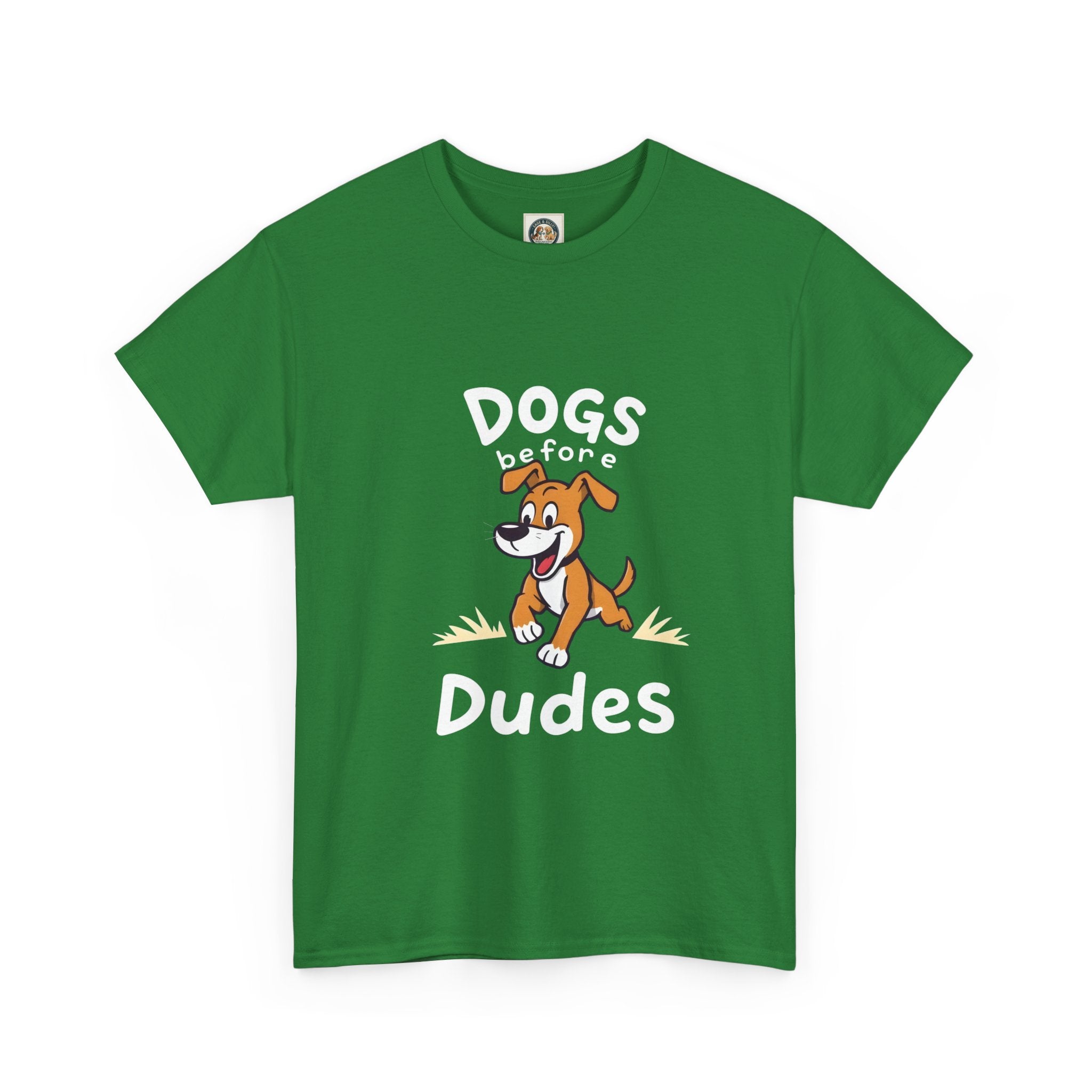 Dogs Before Dudes T-Shirt — Cute Puppy Graphic Tee (Dog Lover Gift)