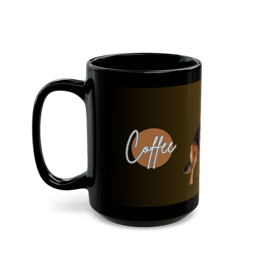 German Shepherd Coffee Mug — Pet Lover Black Ceramic Mug (11oz/15oz)