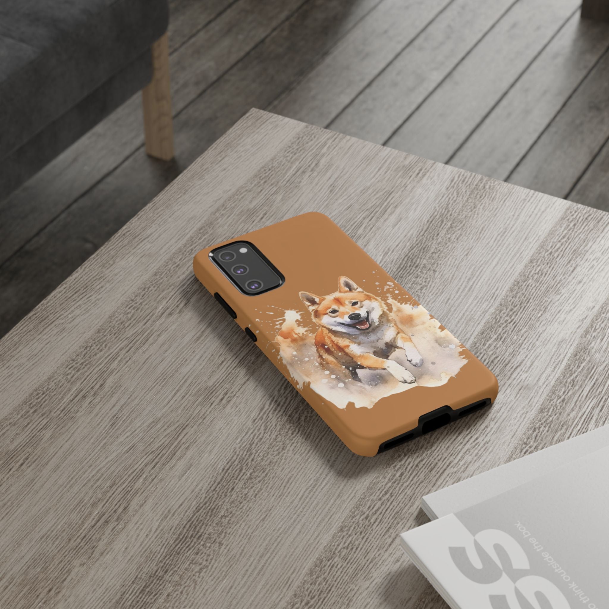 Shiba Inu Phone Case — Energetic Watercolor Dog Protective Case