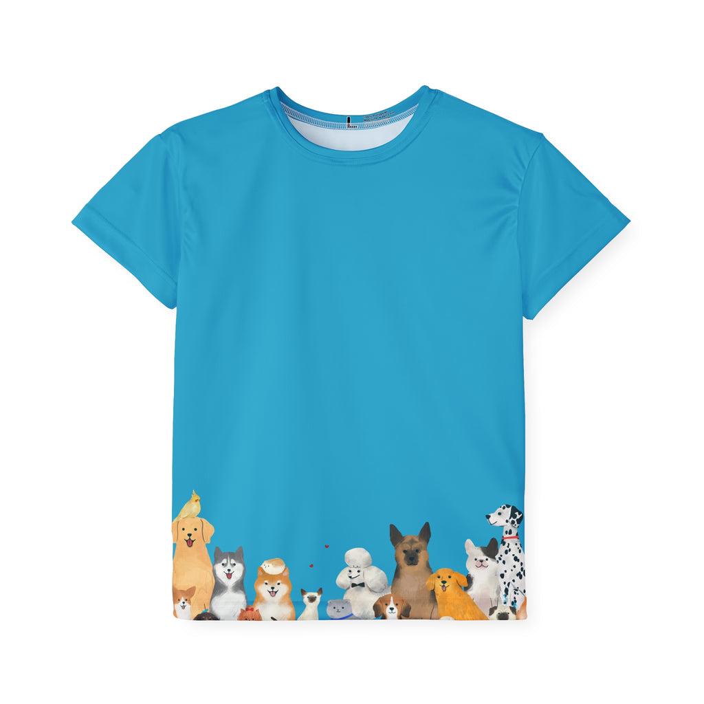 Kids Sports Jersey — Row of Dogs All Breeds AOP