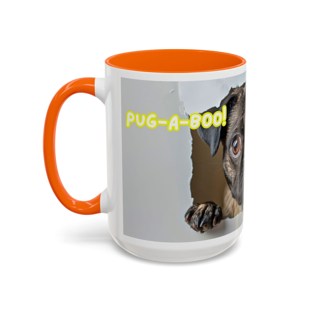 Pug “I See You!” Accent Coffee Mug — Cute Dog Lover Gift (11/15 oz)