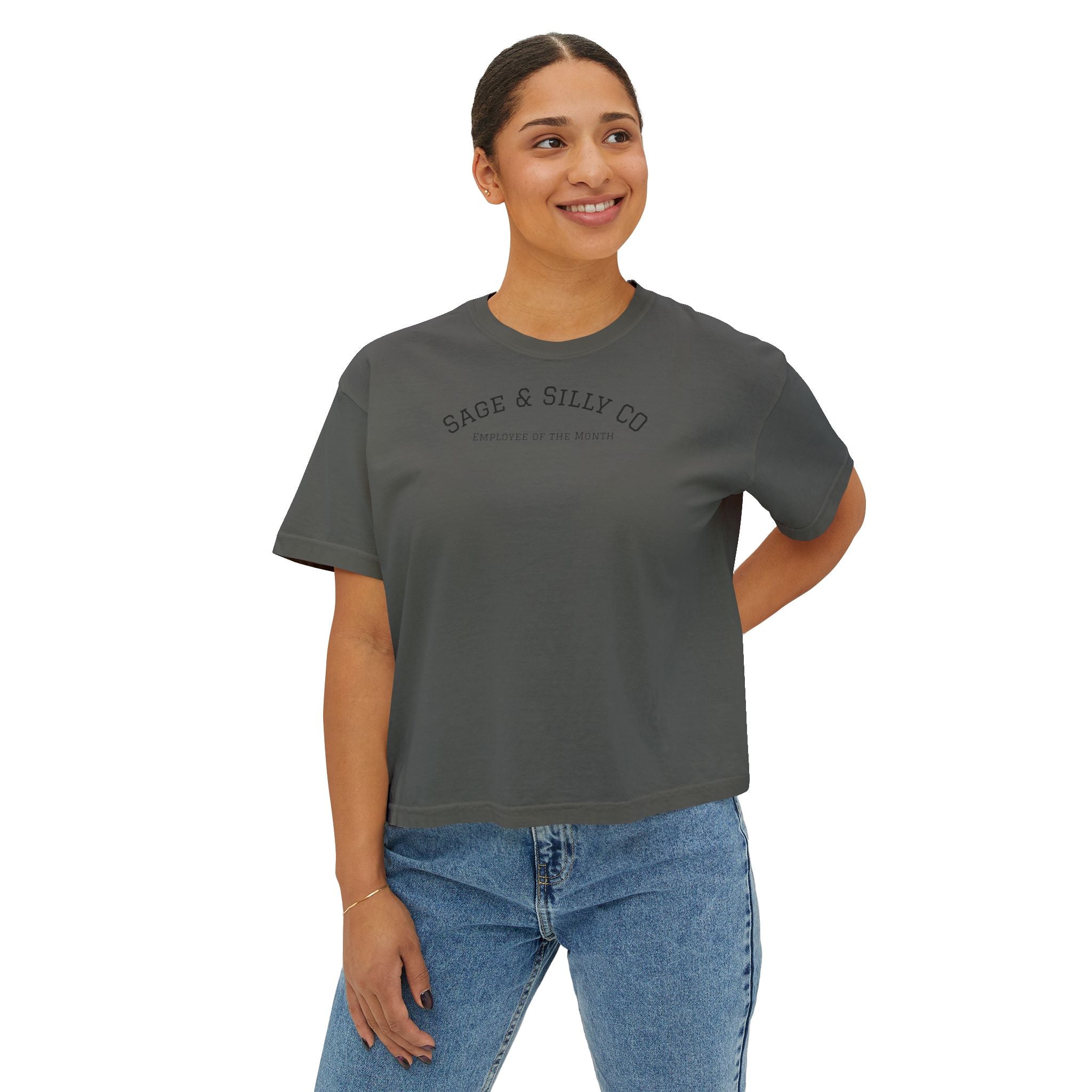 "I Survived Another Meeting That Should Have Been a Walk" | Dog Graphic Boxy Cropped Tee