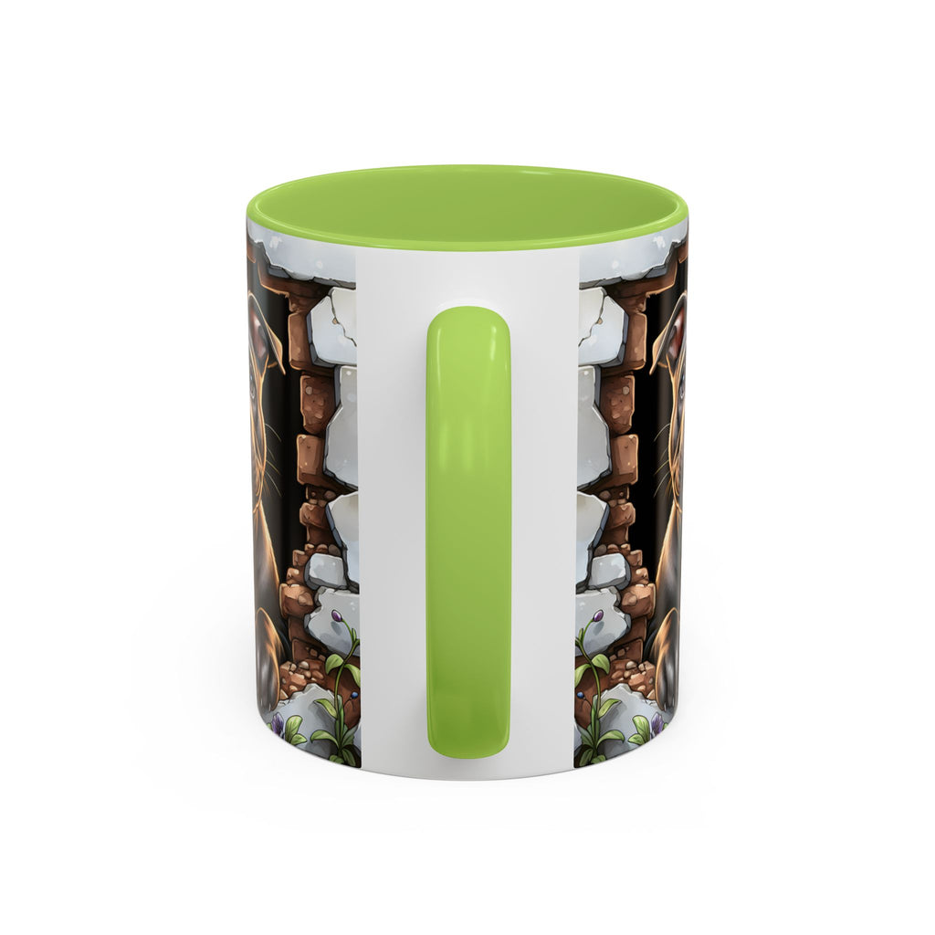 Pit Bull Puppy Peek Accent Coffee Mug – Cute Dog Lover Gift (11/15oz)