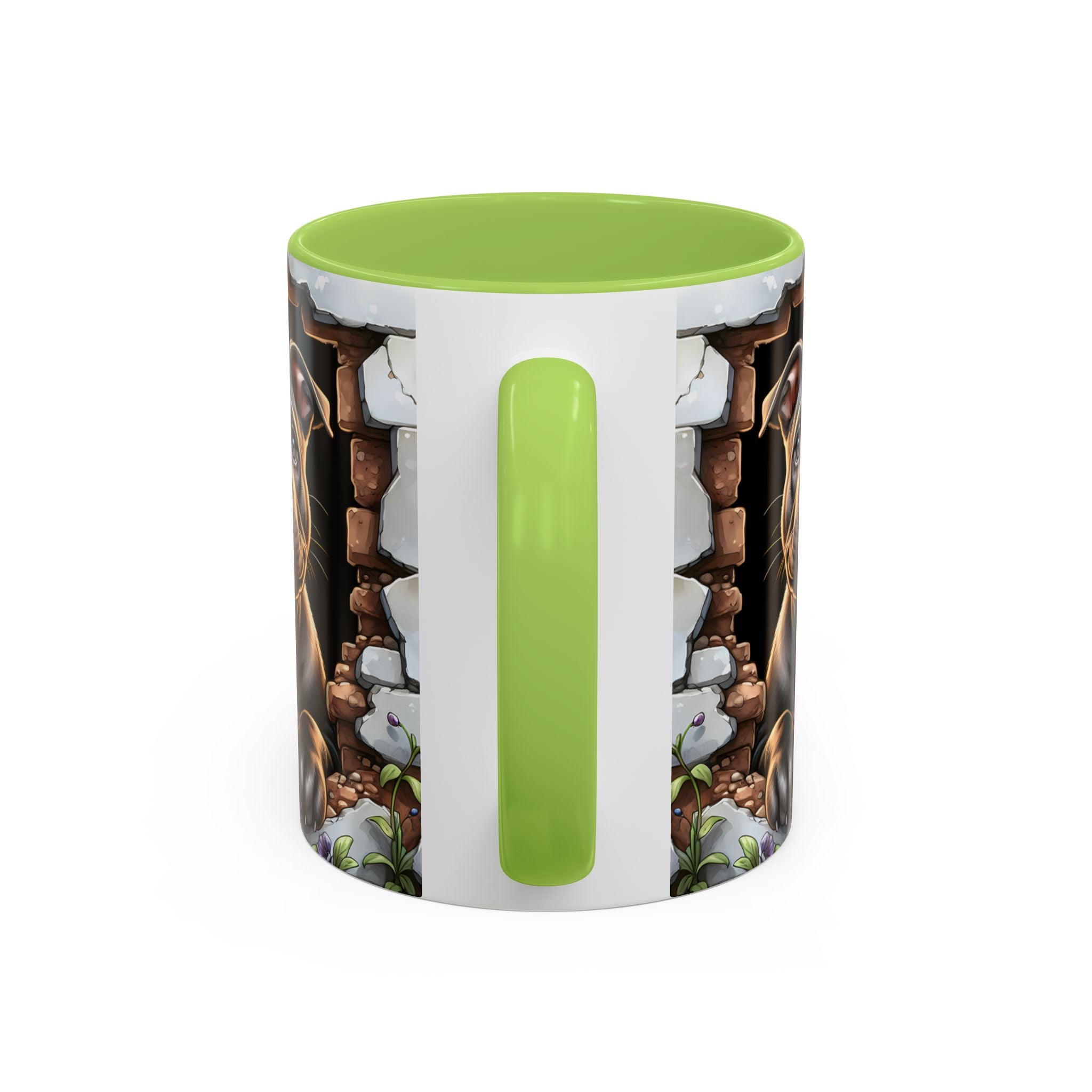 Pit Bull Puppy Peek Accent Coffee Mug – Cute Dog Lover Gift (11/15oz)