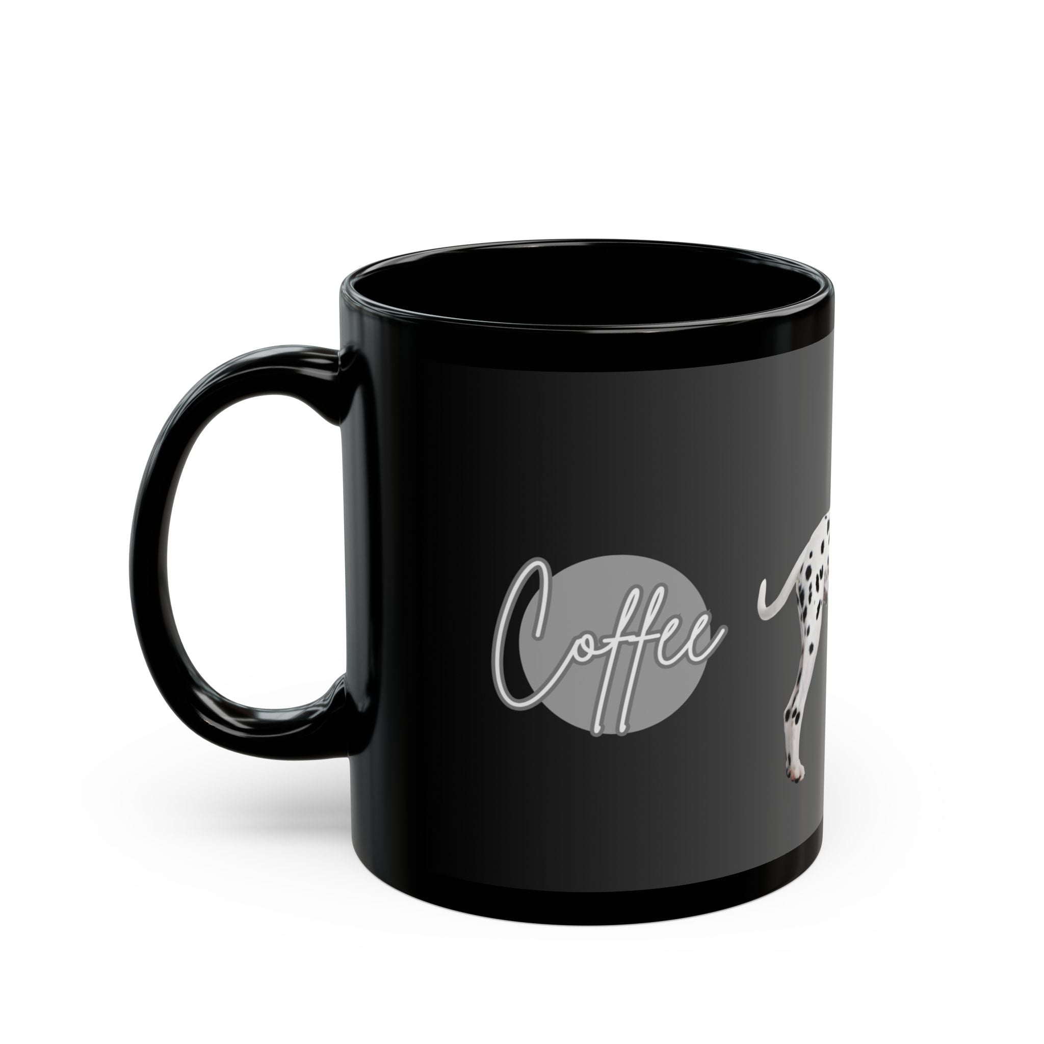Dalmatian Dog Black Coffee Mug — 11oz & 15oz Ceramic Gift