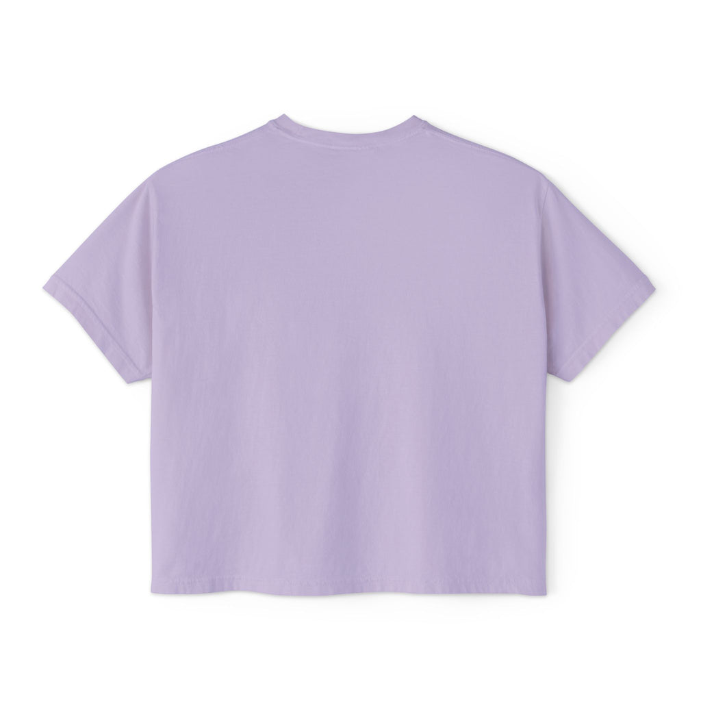Women's Boxy Tee — Meditating Pug 'Inner Peace Begins With Four Words: Not My Fucking Problem' Graphic