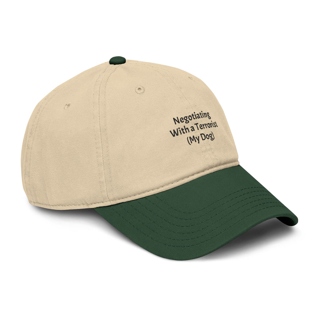 Negotiating With A Terrorist (My Dog) Funny Dog Lover Cap