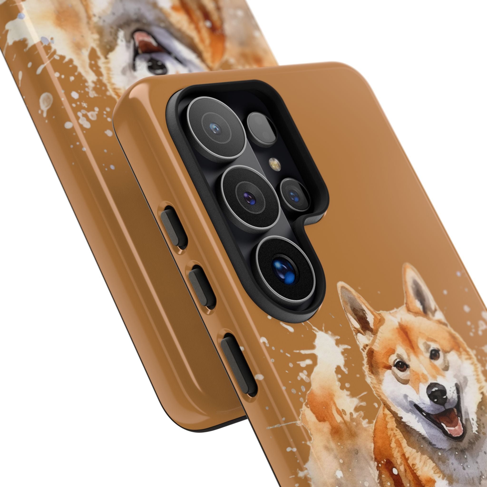 Shiba Inu Phone Case — Energetic Watercolor Dog Protective Case