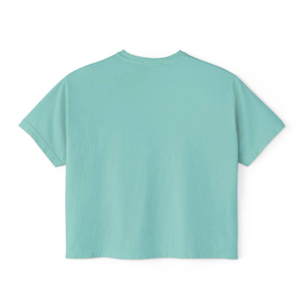 Women's Boxy Tee — Meditating Pug 'Inner Peace Begins With Four Words: Not My Fucking Problem' Graphic