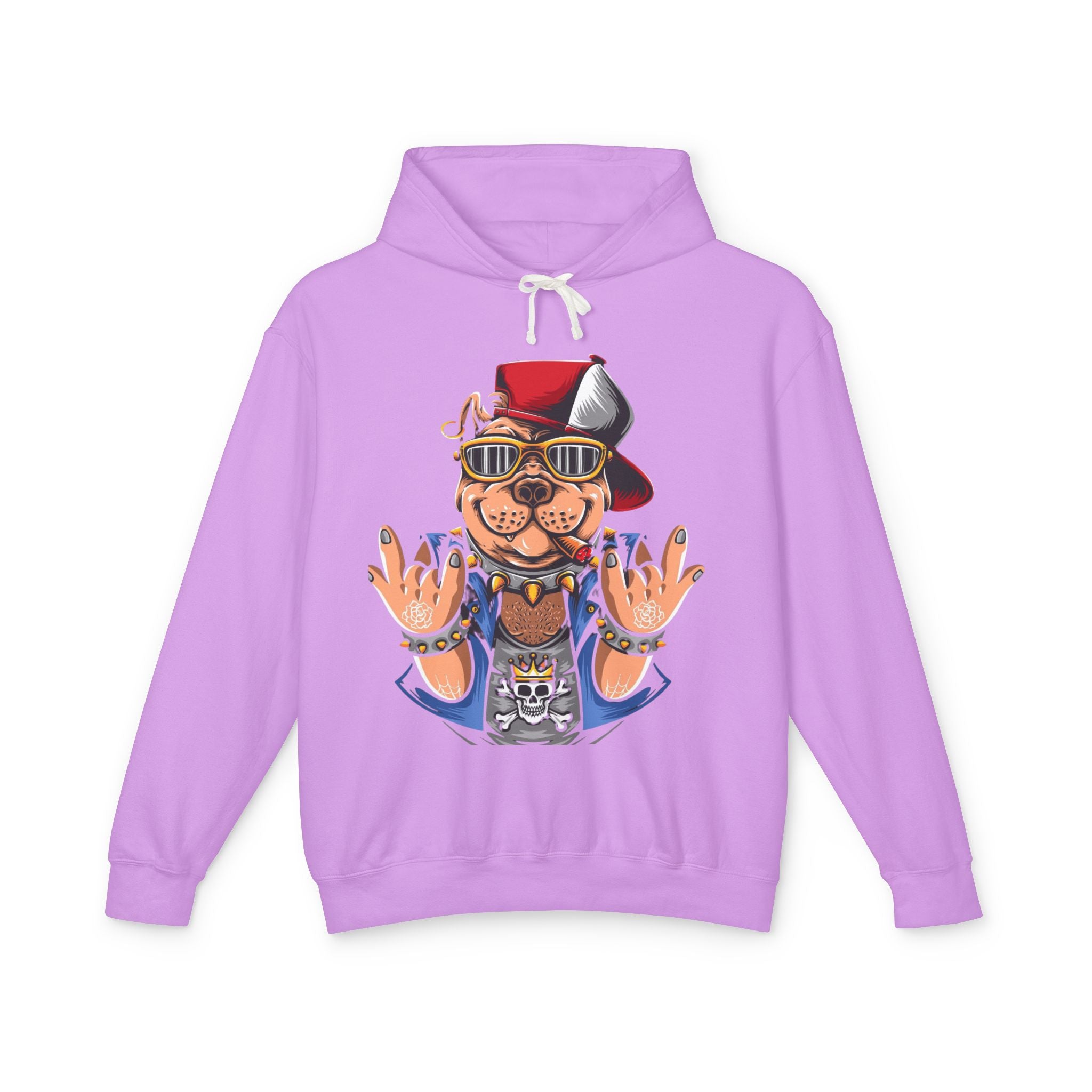 Gangster Bulldog Hoodie — Retro Cool Dog Graphic Sweatshirt