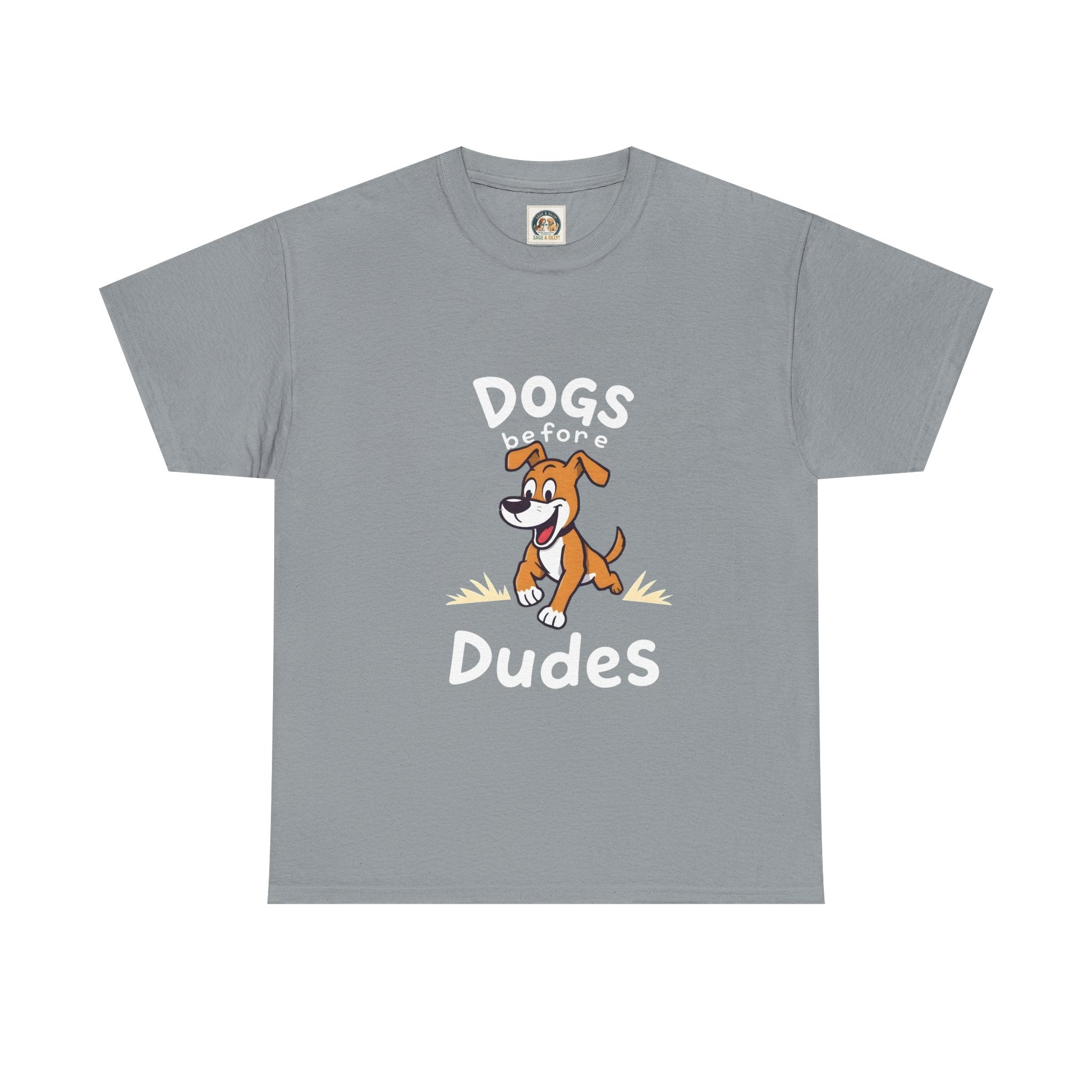 Dogs Before Dudes T-Shirt — Cute Puppy Graphic Tee (Dog Lover Gift)