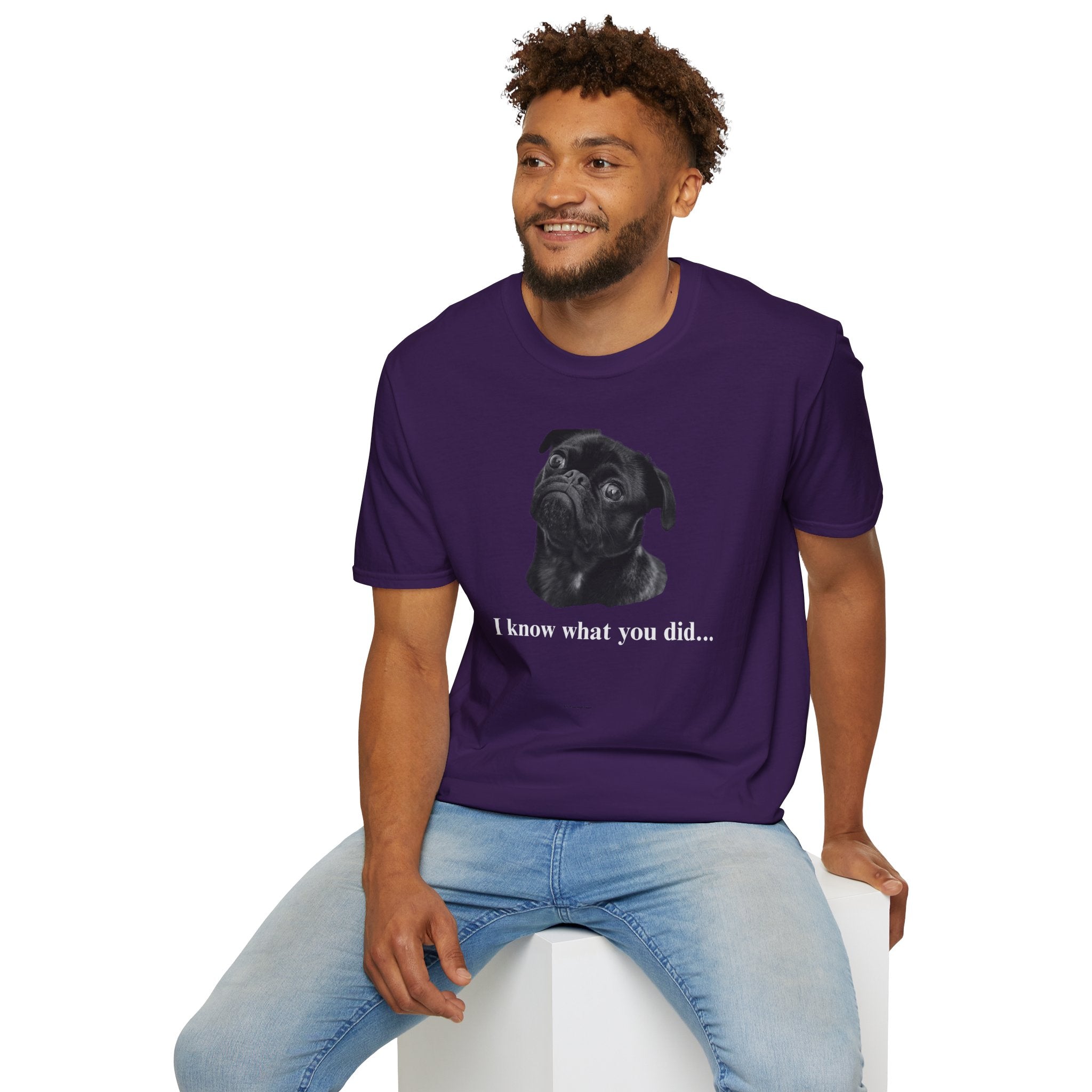 Pug Graphic T-Shirt — "I Know What You Did..."