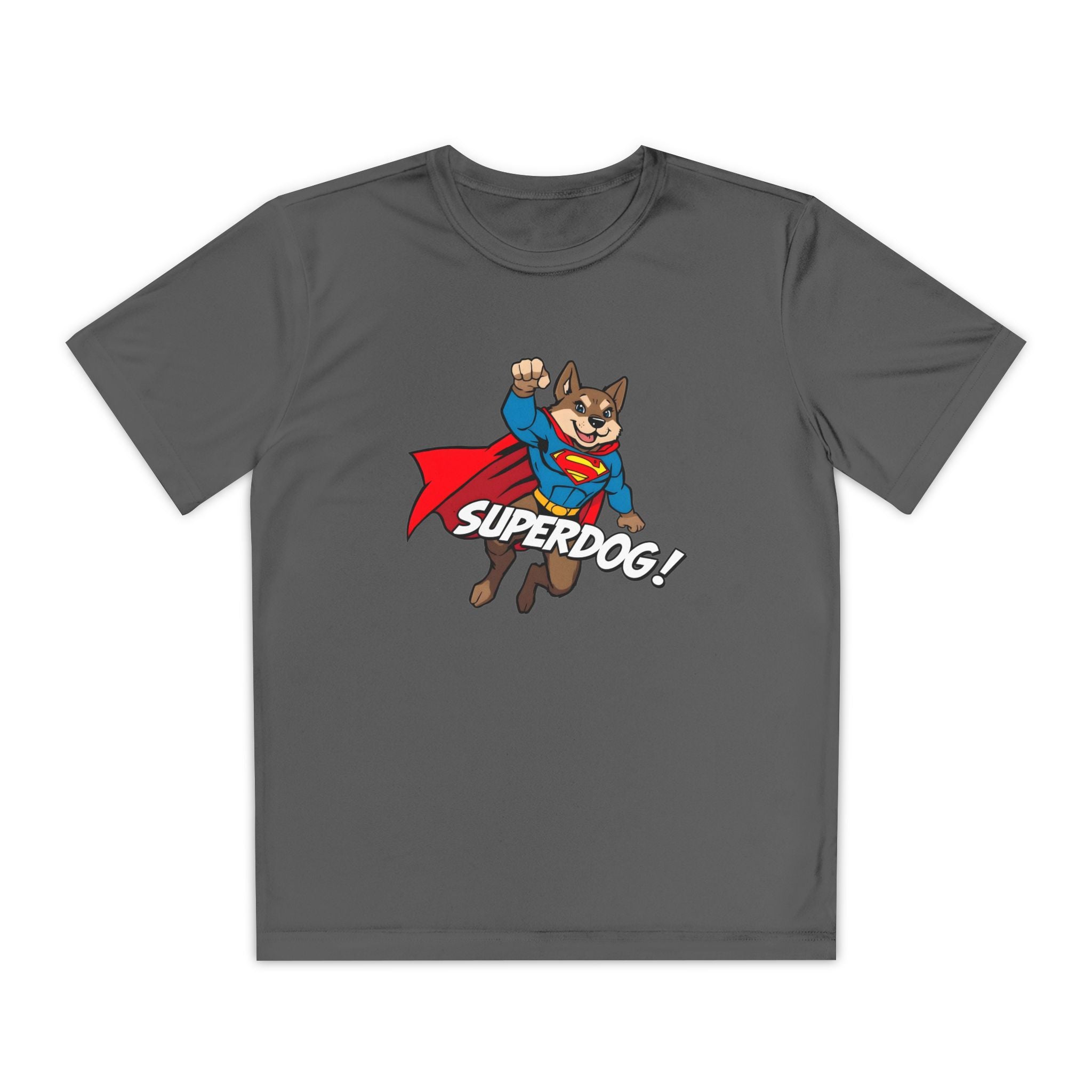 Kids Superdog T-Shirt — Youth Superhero Dog Tee ("SUPERDOG!")
