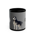 Siberian Husky Black Coffee Mug — 11oz/15oz Dog Lover Gift