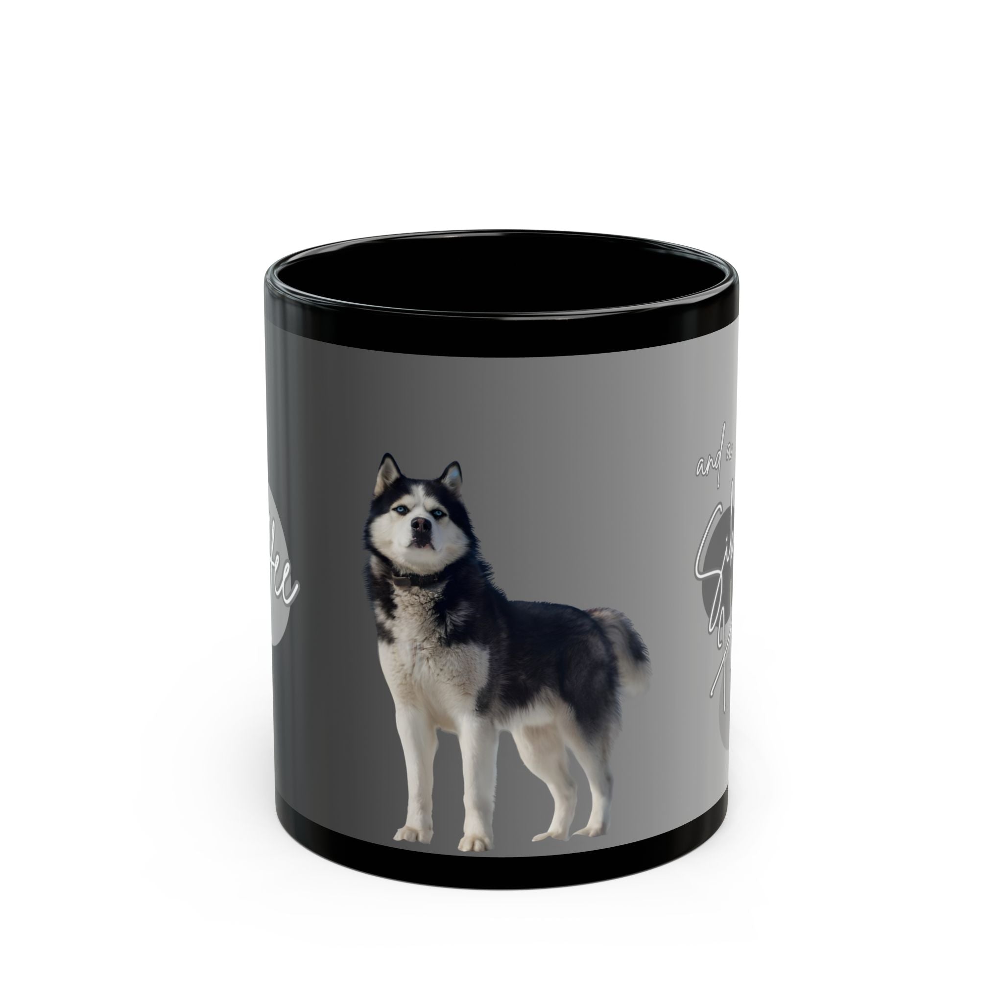 Siberian Husky Black Coffee Mug — 11oz/15oz Dog Lover Gift