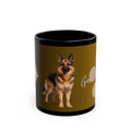 German Shepherd Coffee Mug — Pet Lover Black Ceramic Mug (11oz/15oz)