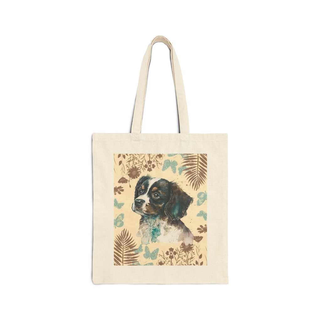 Tote Bag — "Unconditional Love Has Four Paws" Dog Portrait Canvas Tote