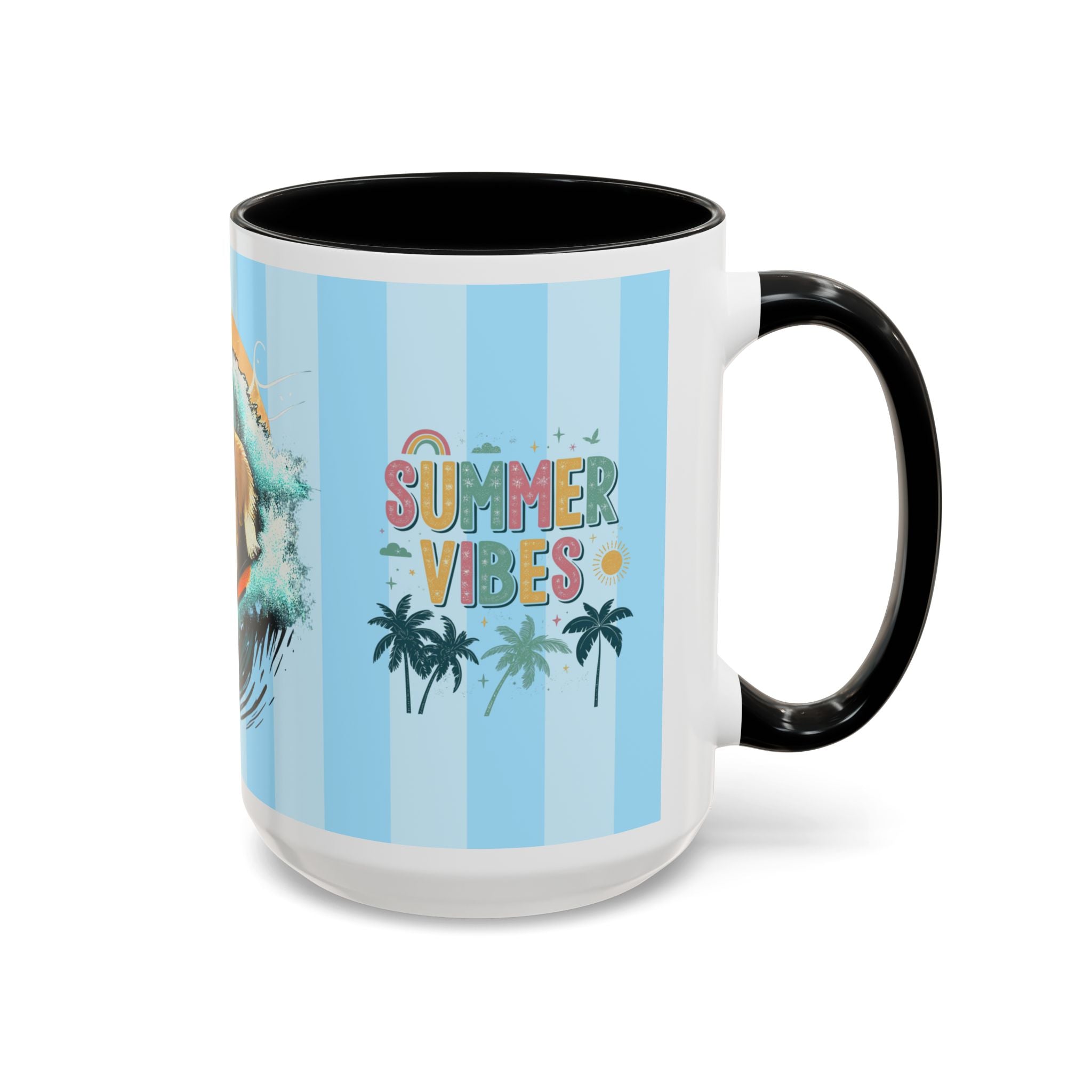 Summer Vibes Corgi Surf Coffee Mug — Cute Dog Lover Gift (11/15 oz)