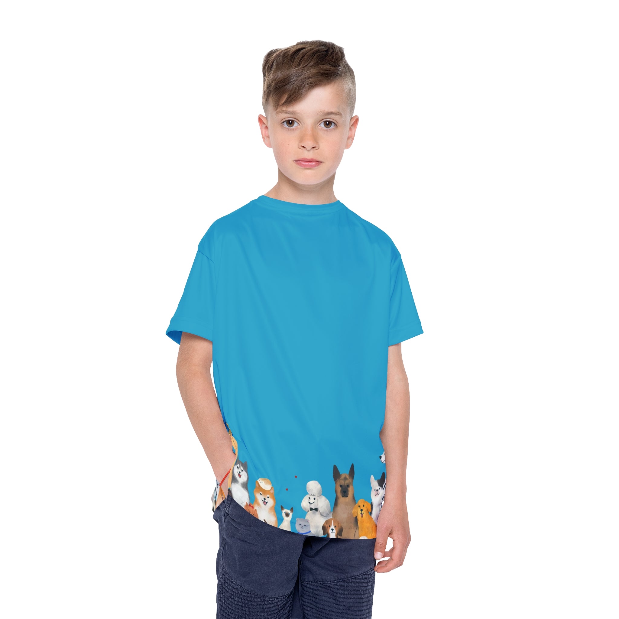 Kids Sports Jersey — Row of Dogs All Breeds AOP