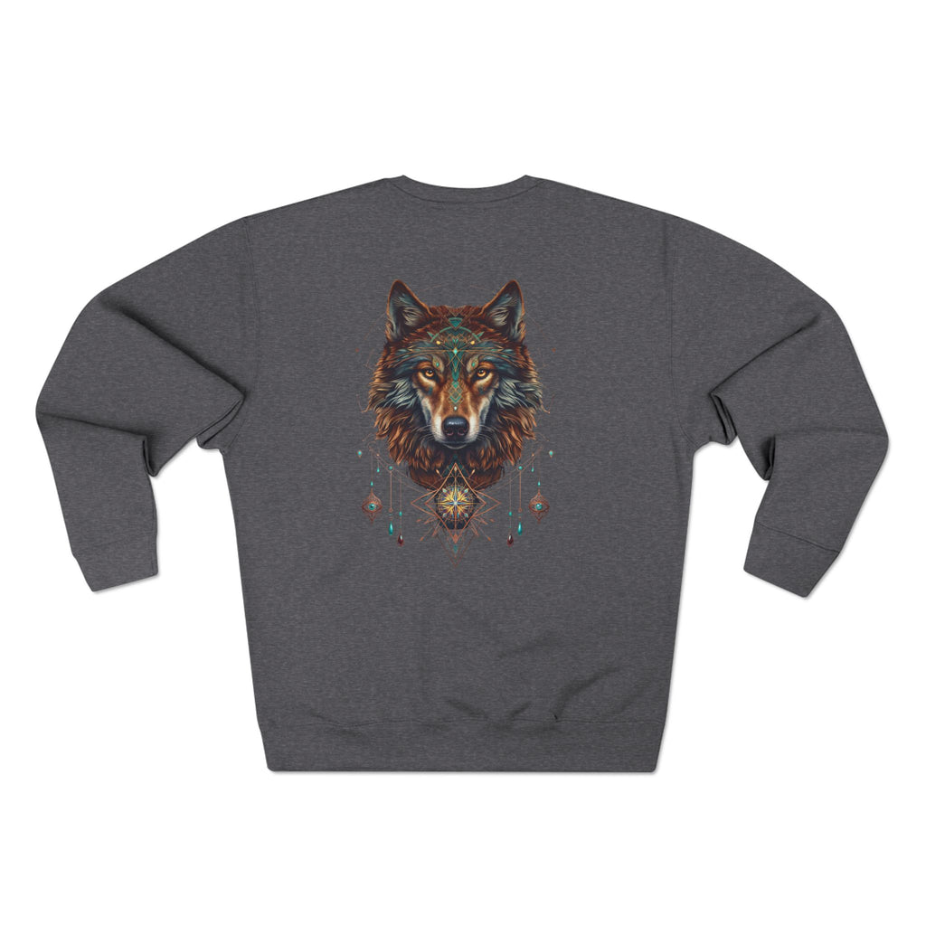 Wolf Spirit Crewneck Sweatshirt — "Spirit of the Wild" Graphic on the back