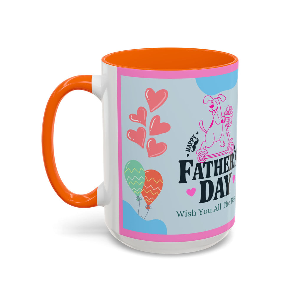 Father's Day Coffee Mug – Cute Dog on Scooter Design (11/15oz)