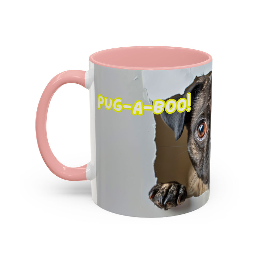 Pug “I See You!” Accent Coffee Mug — Cute Dog Lover Gift (11/15 oz)