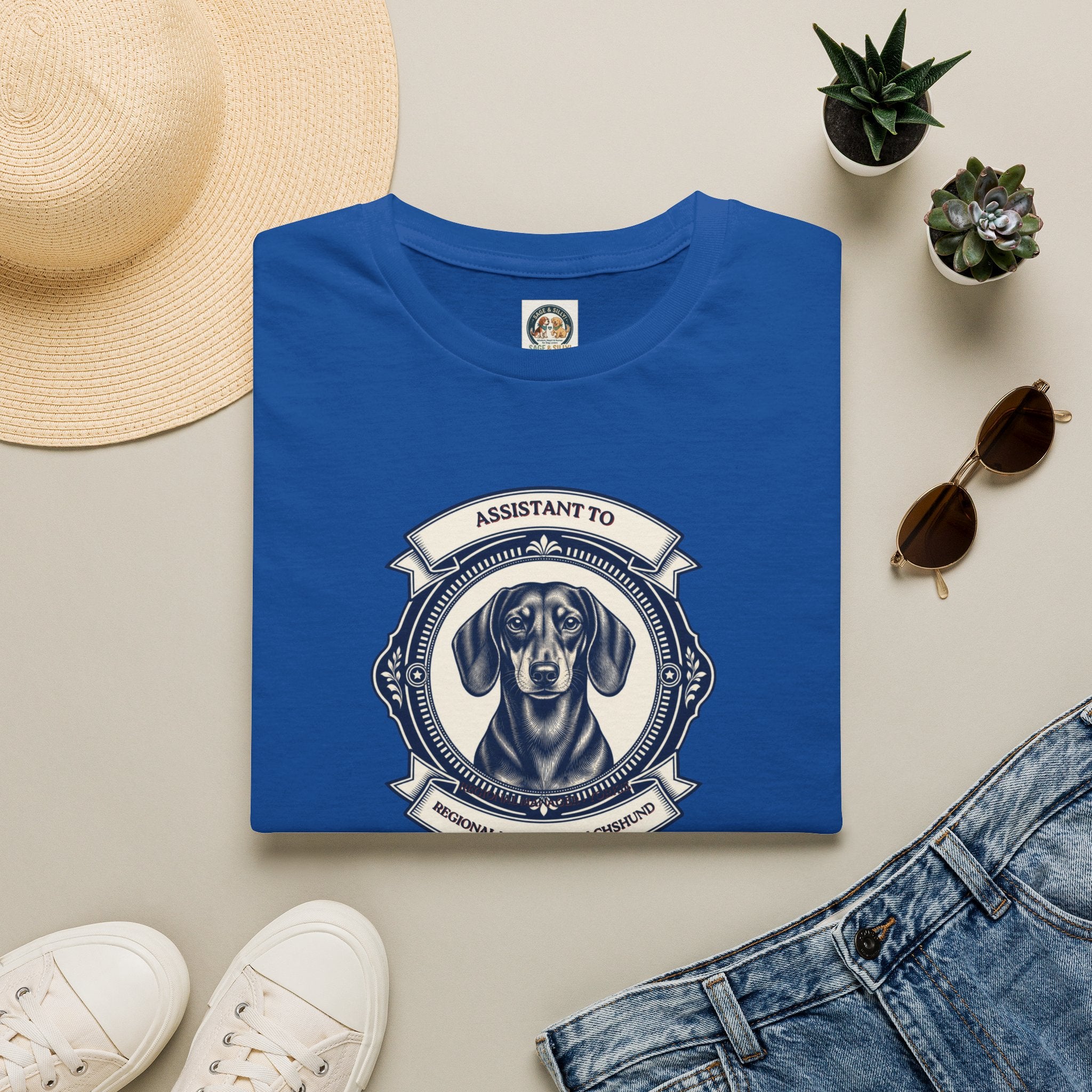 Dachshund Assistant T-Shirt — "Assistant to the Regional Manager" Funny Dog Tee