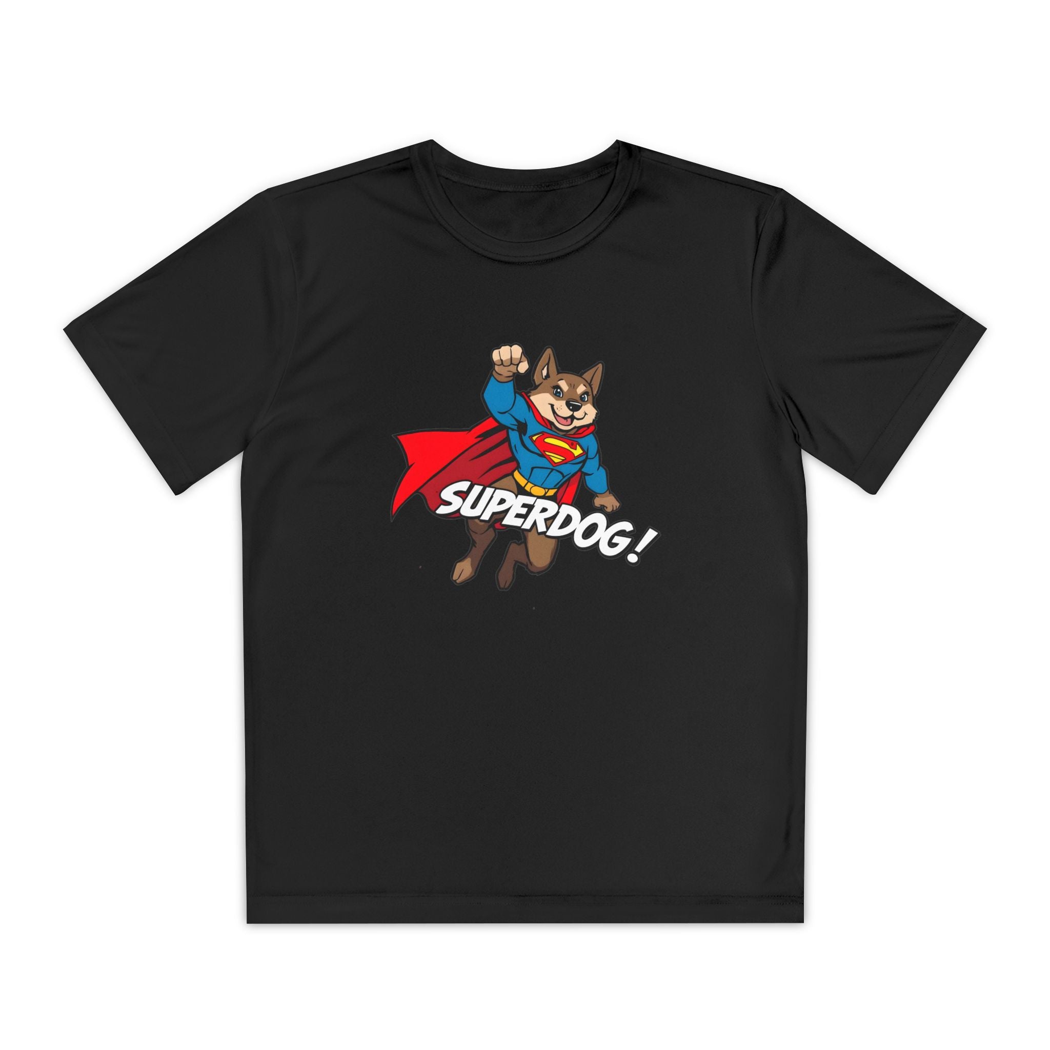 Kids Superdog T-Shirt — Youth Superhero Dog Tee ("SUPERDOG!")