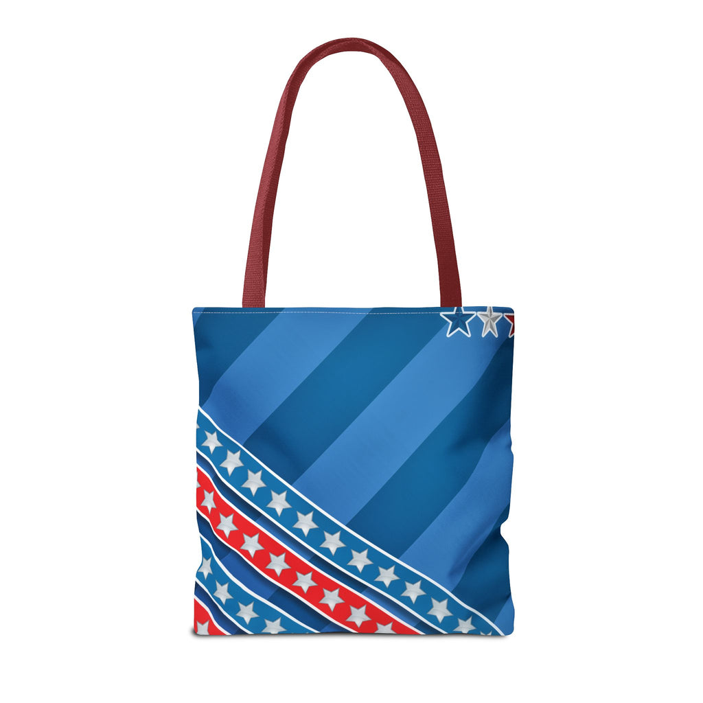 Patriotic Dog Tote Bag — "We Love Our Dog and the USA" AOP Tote