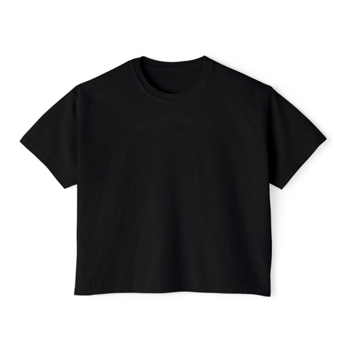 "I Survived Another Meeting That Should Have Been a Walk" | Dog Graphic Boxy Cropped Tee