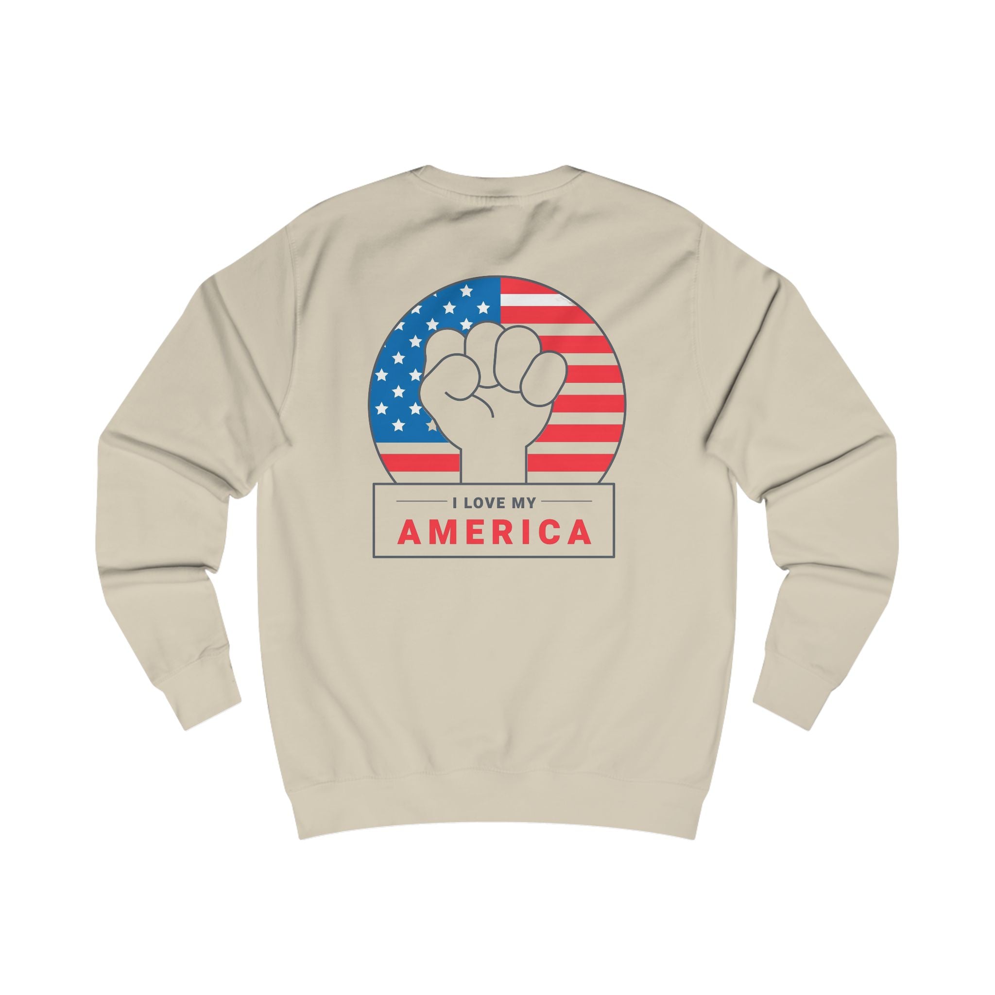 Patriotic Beagle Sweatshirt – "I Love My America" USA Flag Pullover