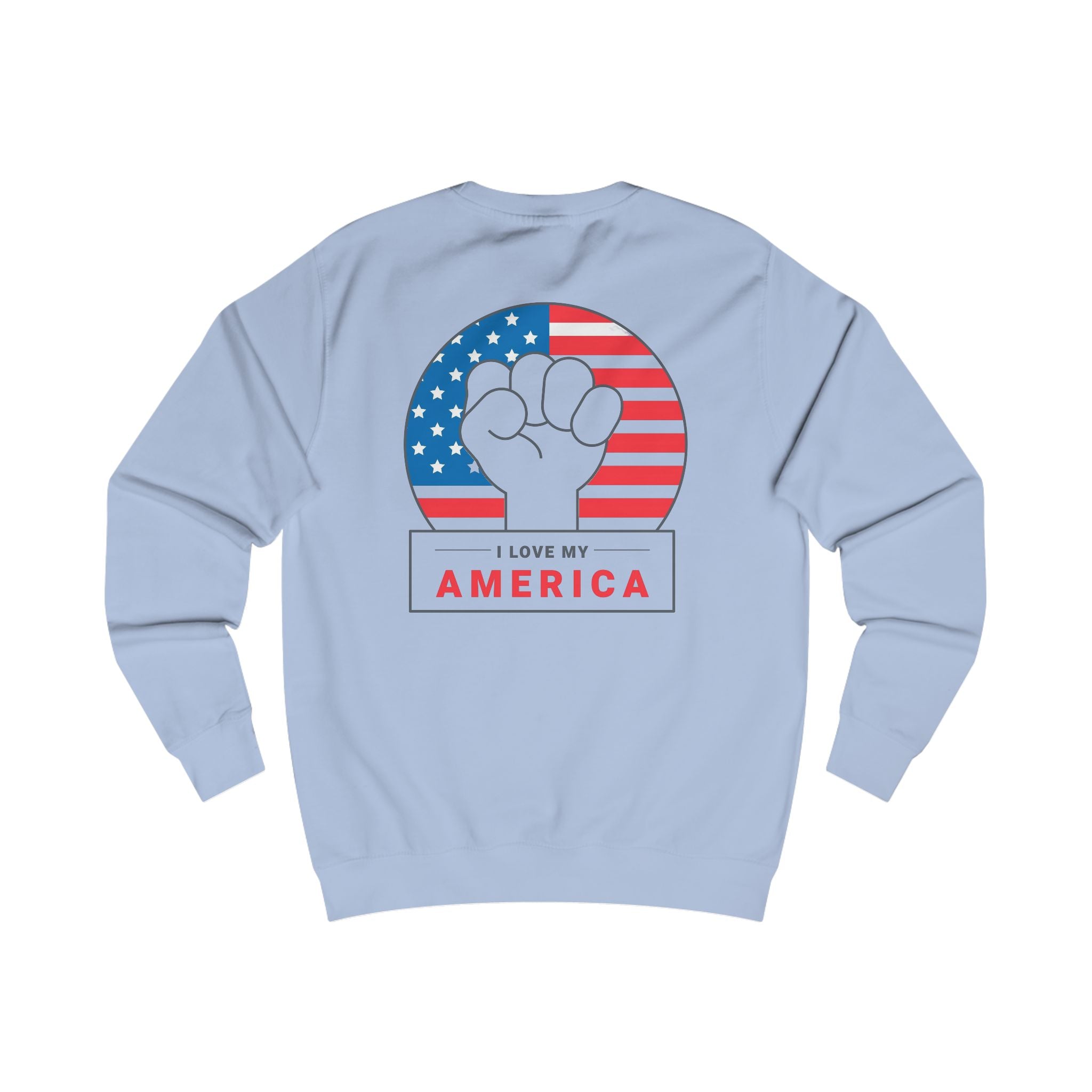 Patriotic Beagle Sweatshirt – "I Love My America" USA Flag Pullover