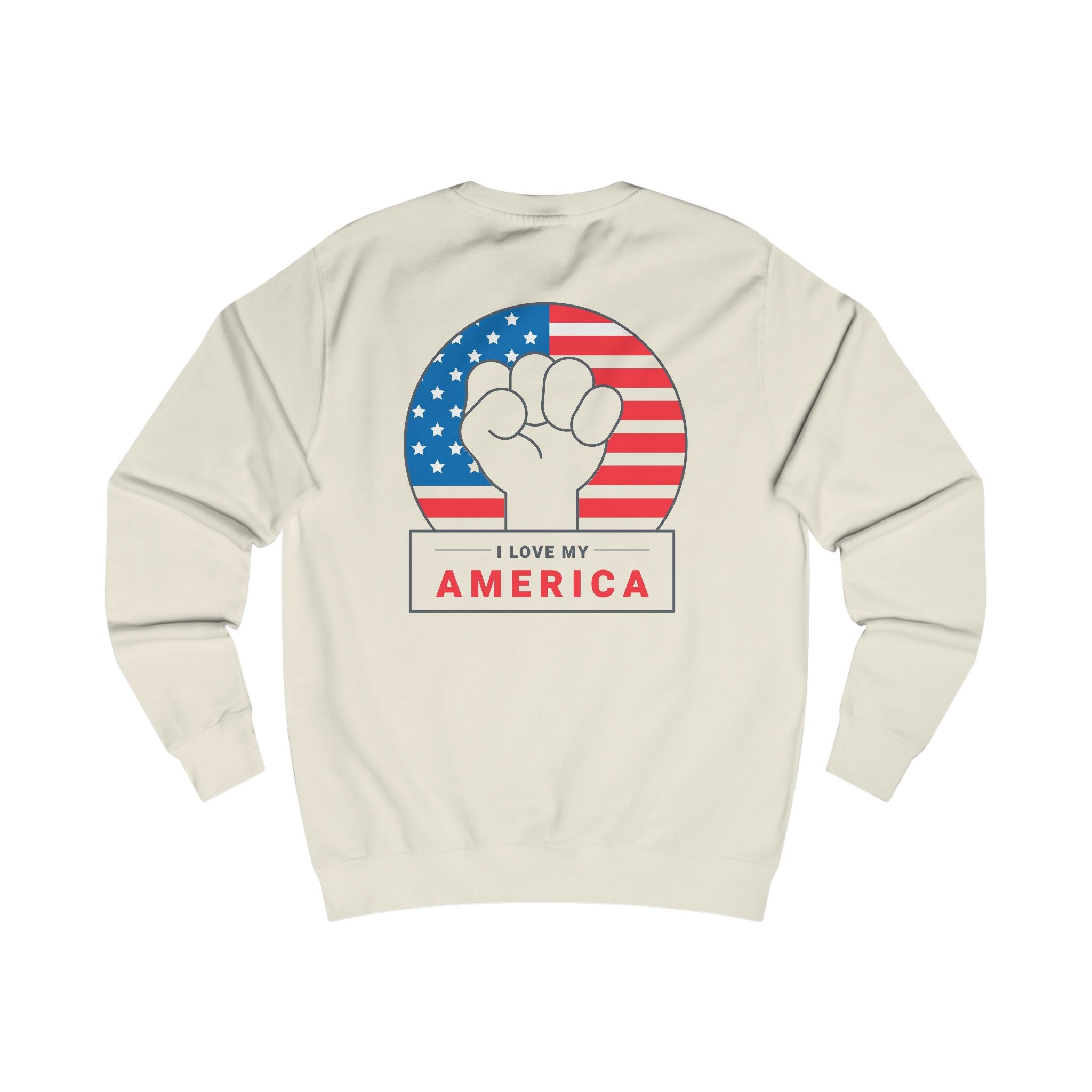 Patriotic Beagle Sweatshirt – "I Love My America" USA Flag Pullover