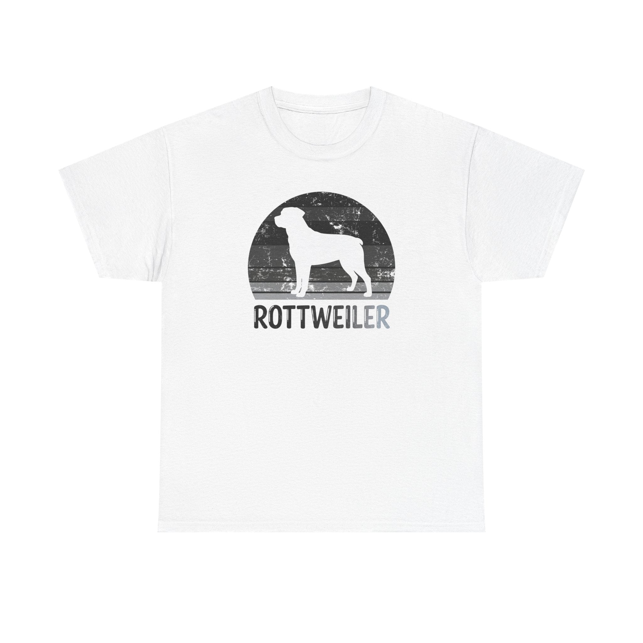 Rottweiler Retro Sunset T-Shirt – Unisex Dog Lover Graphic Tee