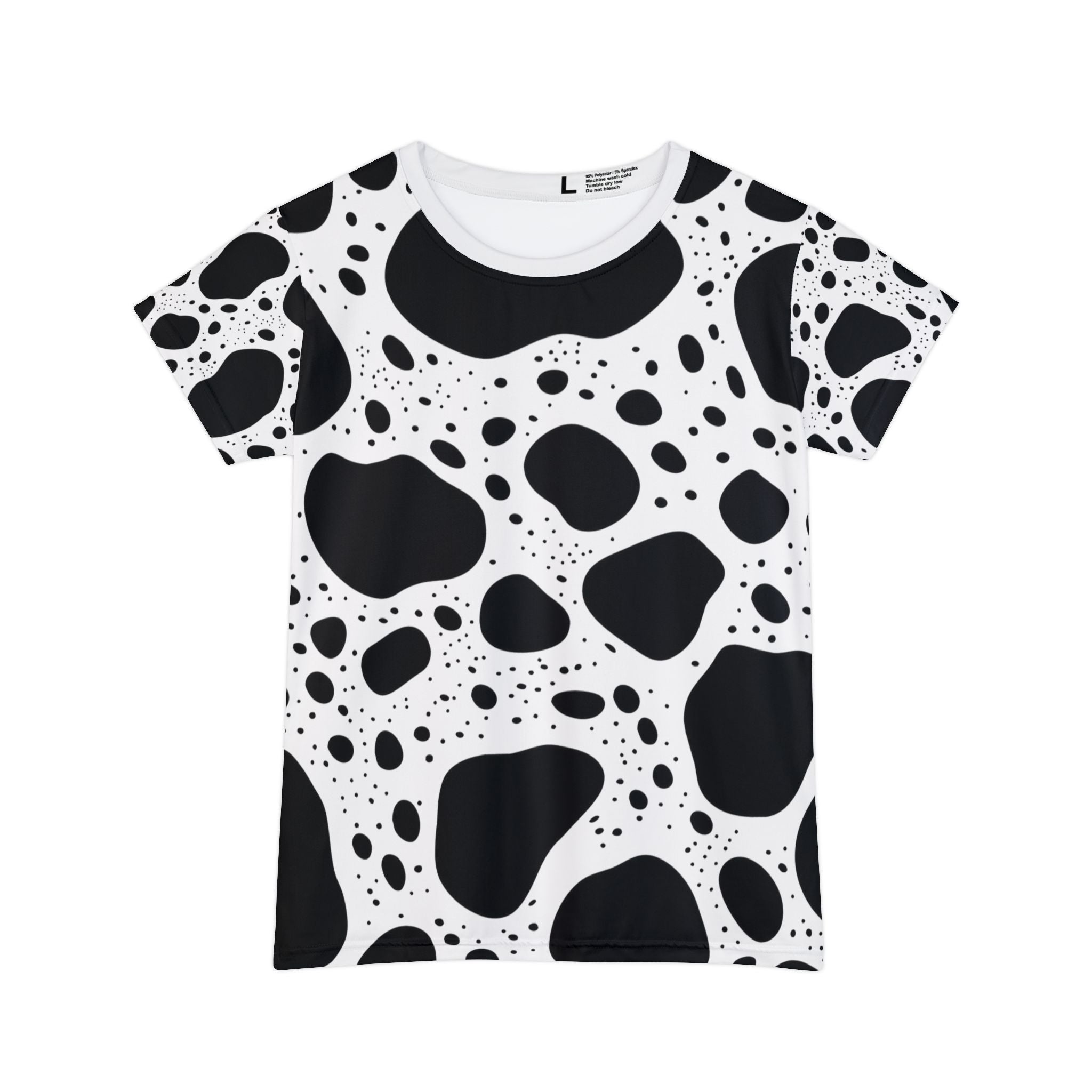 Dalmatian Pattern Women's Tee — "I Had My Patience Tested, I'm Negative"