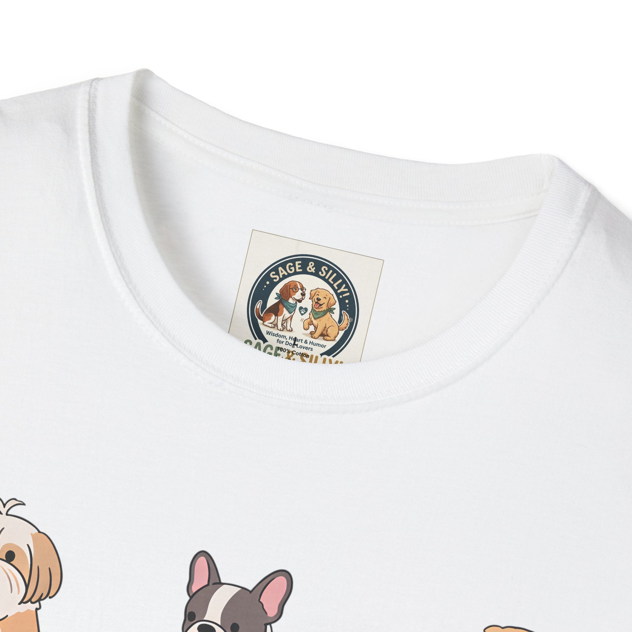 Reading Dogs T-Shirt — Cute Cartoon Dogs with Books Graphic Tee