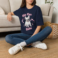 Cute French Bulldog T‑Shirt — "Oh For Frenchies Sake" Pink Heart Puppy Tee