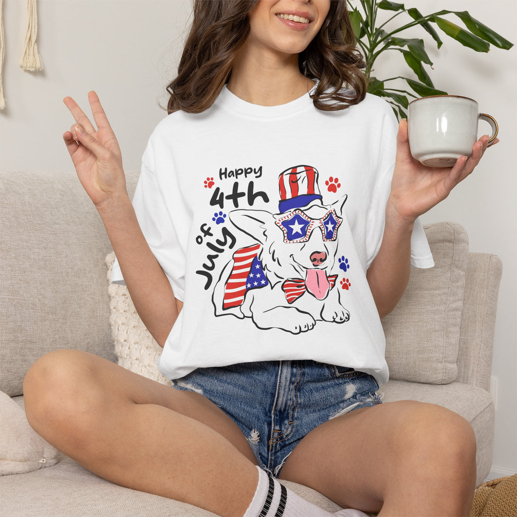 4th of July Dog T-Shirt — Patriotic Pup Graphic Tee