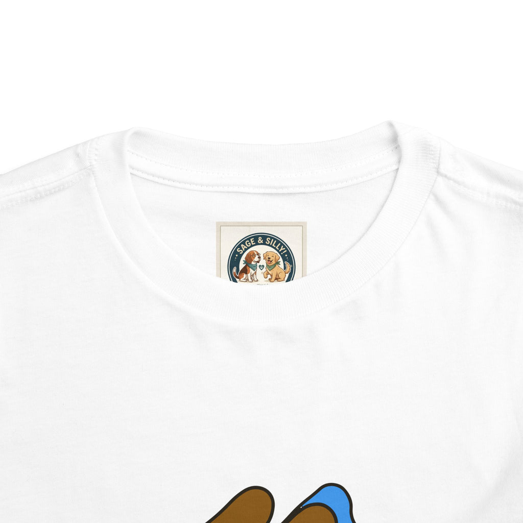 Toddler Tee – Cute Superhero Dog & Puppy Flight Graphic