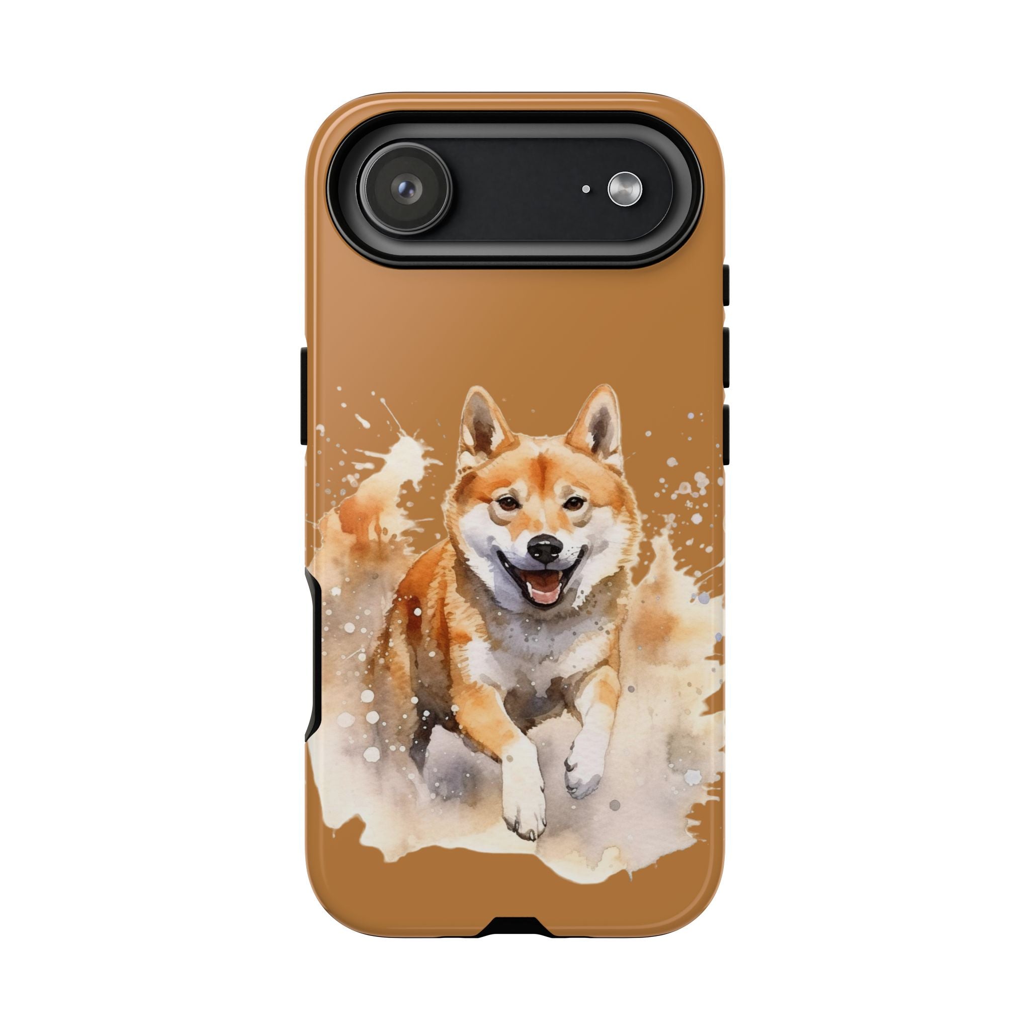 Shiba Inu Phone Case — Energetic Watercolor Dog Protective Case