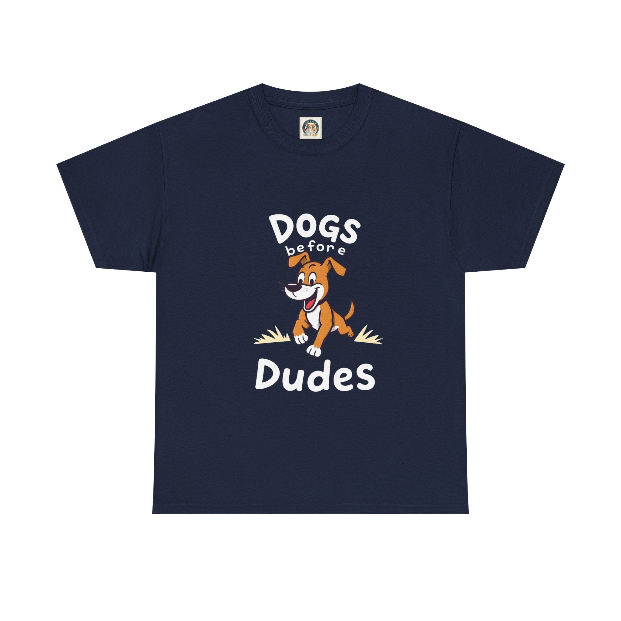 Dogs Before Dudes T-Shirt — Cute Puppy Graphic Tee (Dog Lover Gift)